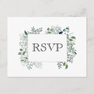 Botanical Greenery RSVP Wedding Frame Foliage Postcard