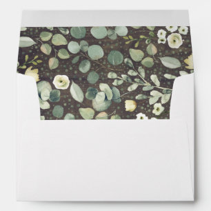 Botanical Greenery Rustic Country Wooden Texture Envelope