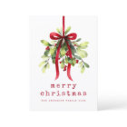 Botanical Greenery Watercolor Merry Christmas