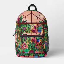 Botanical Greenhouse Backpack – Burgundy & Gold