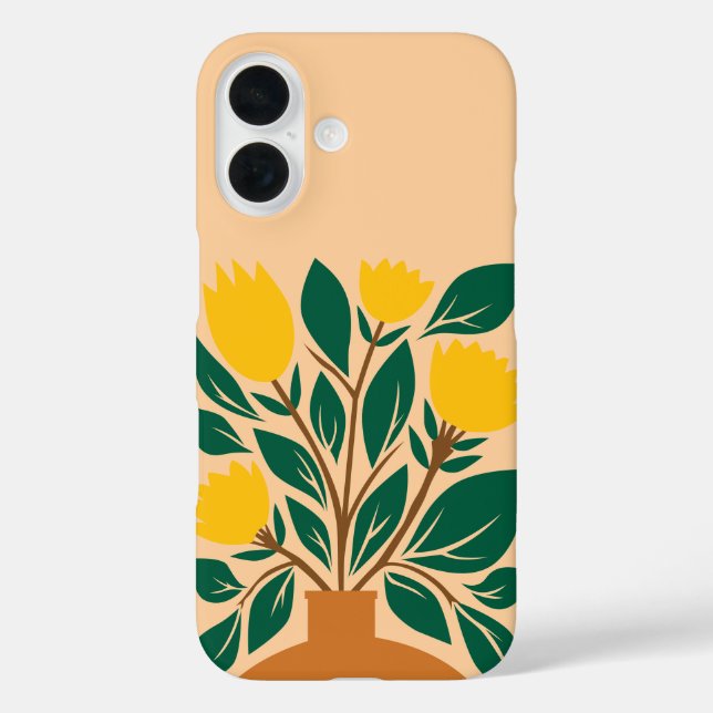 Botanical Hand drawing Floral Pot Case-Mate iPhone Case (Back)