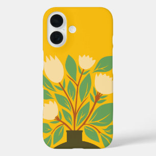 Botanical Hand drawing Floral Pot iPhone 16 Case