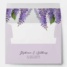 Botanical Hanging Purple Wisteria Wedding 