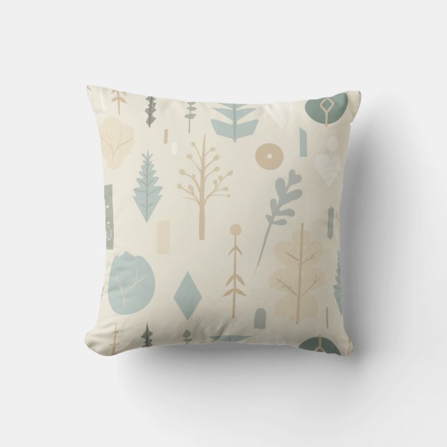 Botanical Harmony - Minimalist Cushion (Front)