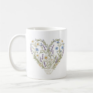 Botanical Heart Apothecary Pharmacy Flower Coffee Mug