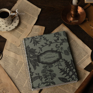 Botanical Herbarium Sage Green Floral Journal