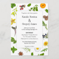 Botanical Herbs Wedding Invitation