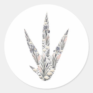 Botanical Heron Wetland Track Nature Sticker