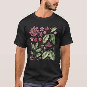 Botanical Hoya Carnosa Flower Anatomy Houseplant P T-Shirt