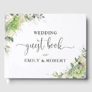 Botanical Hydrangeas Wedding Guest Book