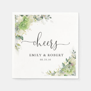 Botanical Hydrangeas Wedding Napkins