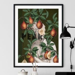 Botanical Illustration Collage Venus Poster