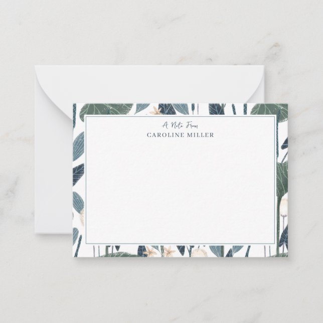 Botanical Illustration Custom Name Card (Front)