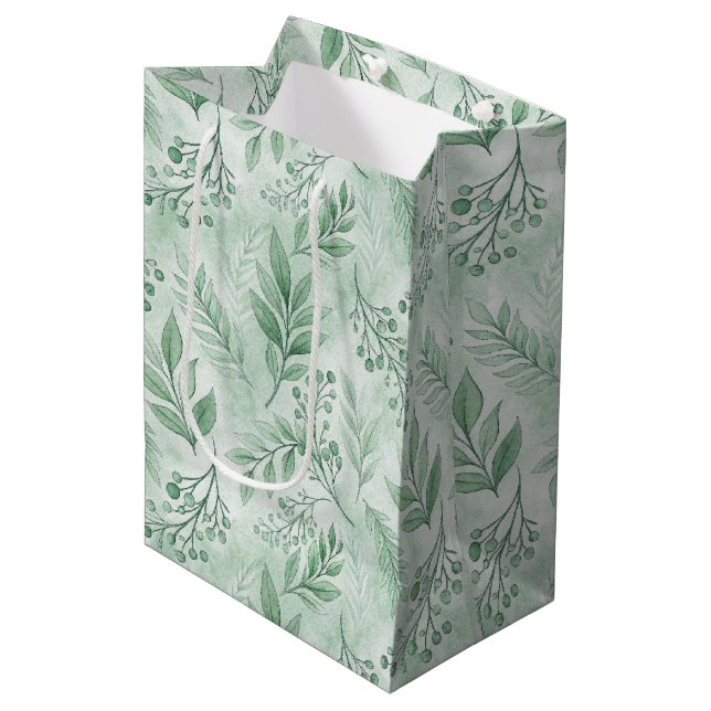 Botanical Illustration Gift Bag (Front Angled)