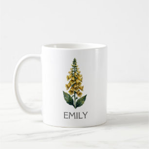 Botanical Illustration Mug - Yellow Foxglove