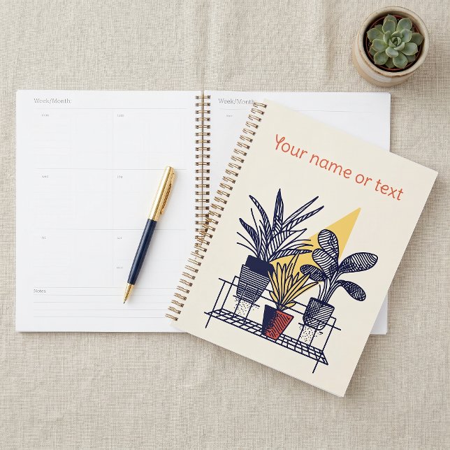 Botanical Illustration potted house plants Planner (Botanical Illustration potted house plants Planner)
