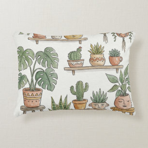 Botanical Illustration wall art, Plant Lover Gift Decorative Cushion