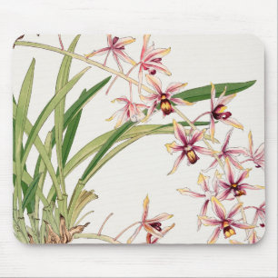 Botanical Illustration with Orchids, Mouse Pad