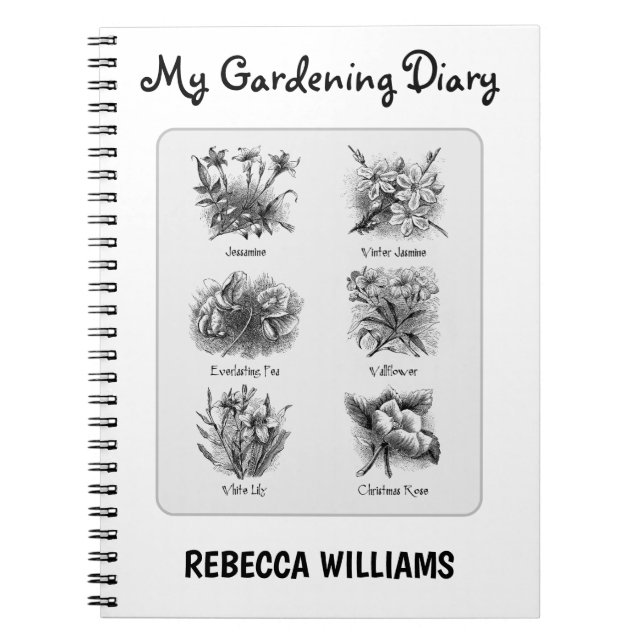 Botanical illustrations custom notebook (Front)
