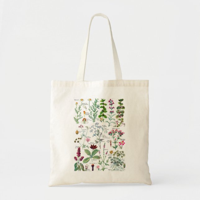 Botanical Illustrations - Larousse Plants Tote Bag (Front)