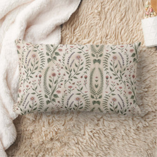Botanical Illustrations Of Wildflowers Lumbar Cushion