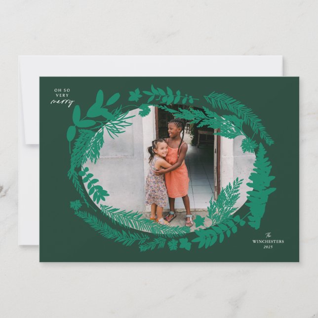 Botanical Impressions Horizontal Frame Christmas Holiday Card (Front)