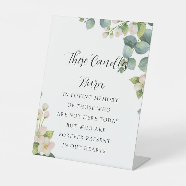 Botanical In Loving Memory Sign (Front)