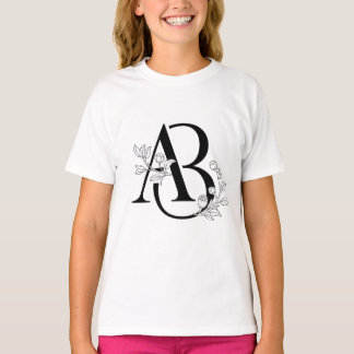Botanical Initial AB Monogram T-Shirt