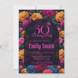 Botanical Inspired Carnation Floral Kids’ Birthday Invitation