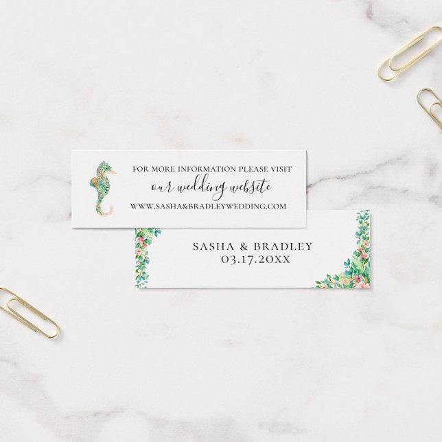 Botanical Island Seahorse Wedding Website (Office)