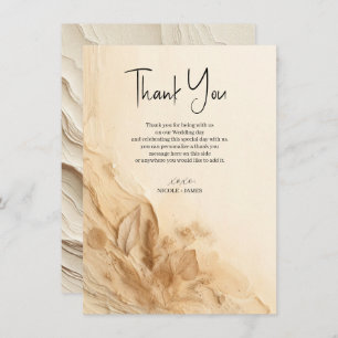 Botanical Ivory Cream Bohemian Textured Wedding Invitation