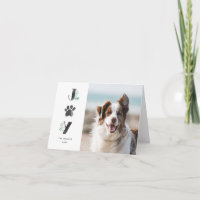 Botanical Joy Paw Print | Pet Photo Folded