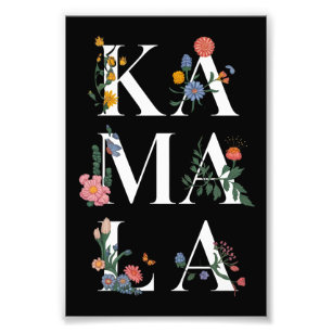 Botanical Kamala Harris Voting 2024 Floral Voter Photo Print