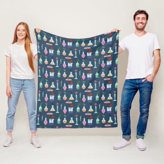 Botanical Lab Equipment Fleece Blanket (In Situ)