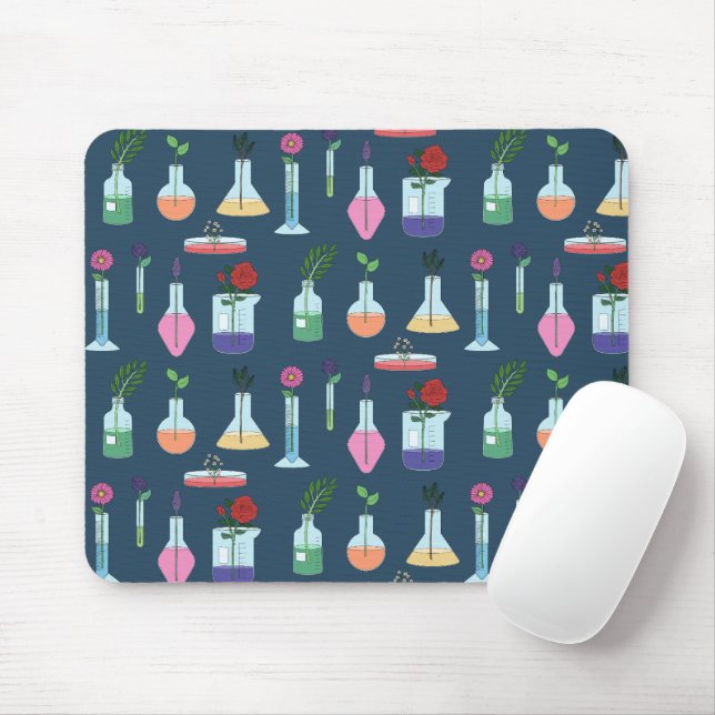 Botanical Lab Equipment Mouse Pad (With Mouse)