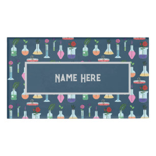 Botanical Lab Equipment Name Tag