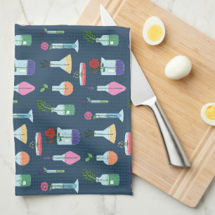 Botanical Lab Equipment Tea Towel
