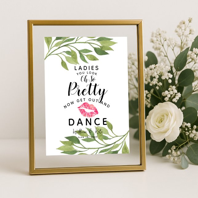 Botanical Ladies Bathroom Sign Wedding (Creator Uploaded)