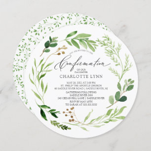 Botanical Leaf Confirmation Invitation
