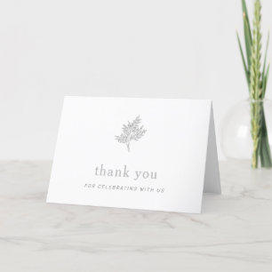 Botanical Leaf Wedding thank you cards