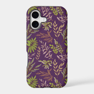 Botanical Leaves: A Stunning Purple Back