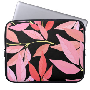Botanical leaves, colourful seamless pattern. laptop sleeve