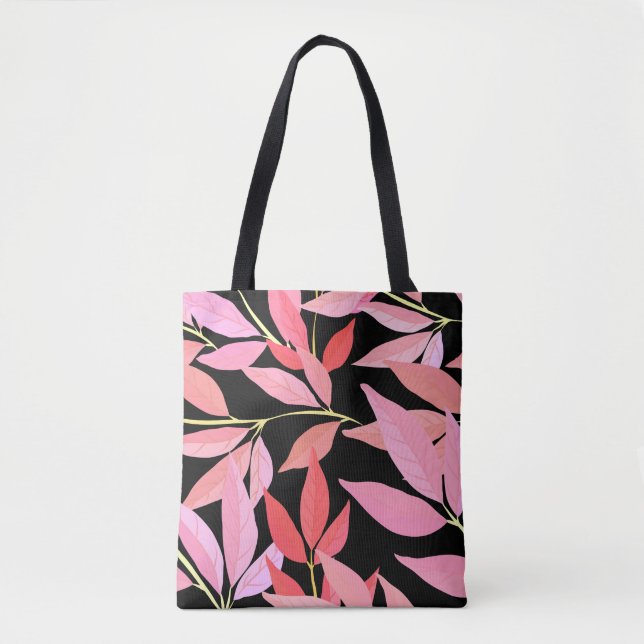 Botanical leaves, colourful seamless pattern. tote bag (Front)