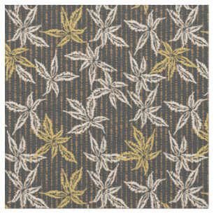 Botanical leaves Complex maximalist noir Fabric