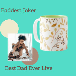 Botanical Leaves Flower Petal Floral Print Two-Tone Coffee Mug