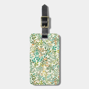 Botanical Leaves Greenery Natural Luggage Tag