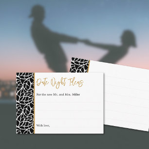 Botanical Leaves Pattern Border Date Night Ideas Enclosure Card