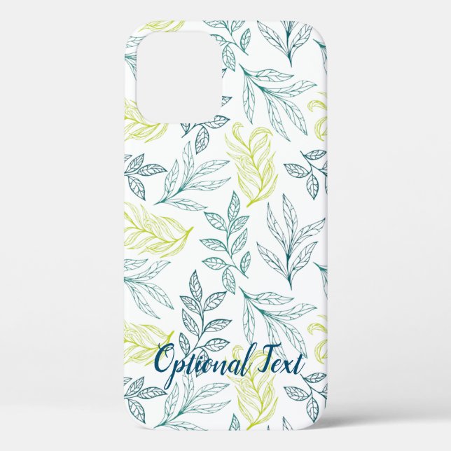 Botanical Leaves & Twiggy Branches Pattern  Case-Mate iPhone Case (Back)