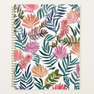 Botanical Leaves Watercolor Floral Colourful Planner