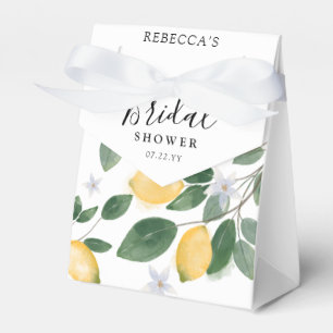 Botanical Lemon & Greenery Bridal Shower Favour Box